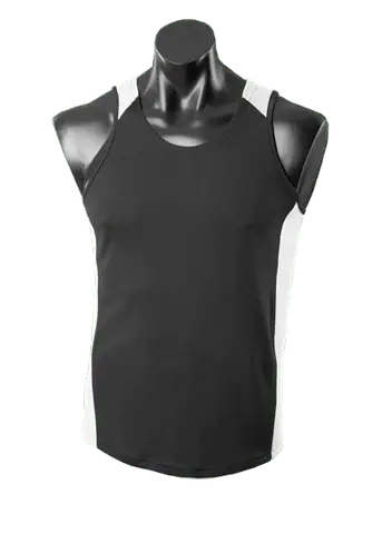 Aussie Pacific Premier Kids Singlet 3101 Casual Wear Aussie Pacific Black/White 6